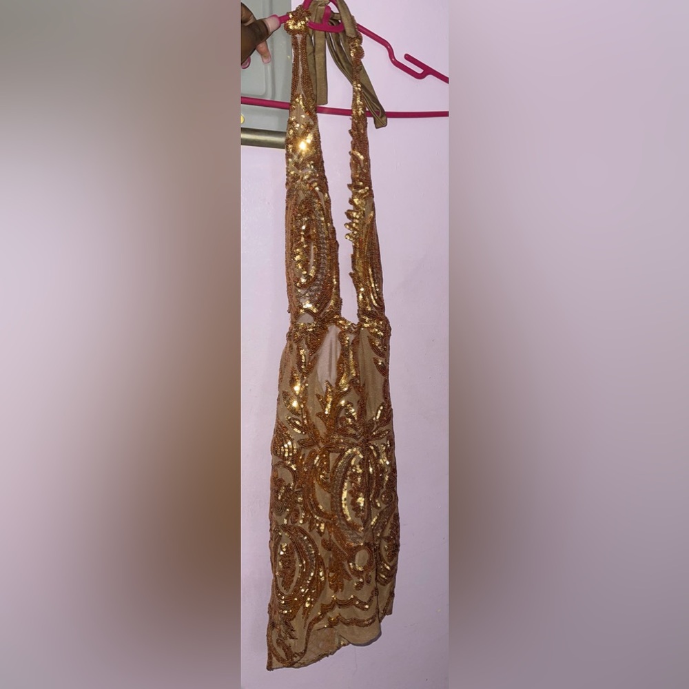 CUSTOM GOLD DRESS